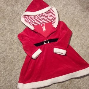 24 month Christmas Layering Dress with Hood
